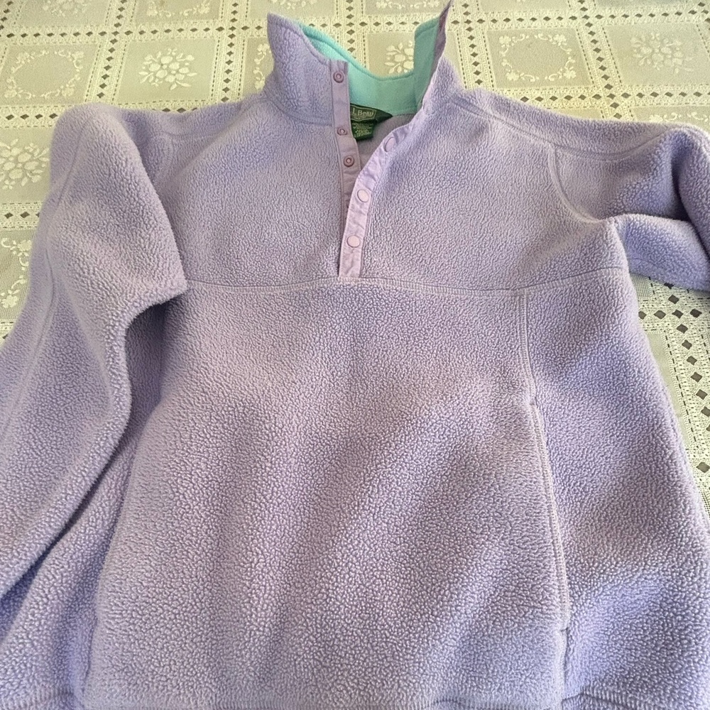 LL Bean girls fleece size L